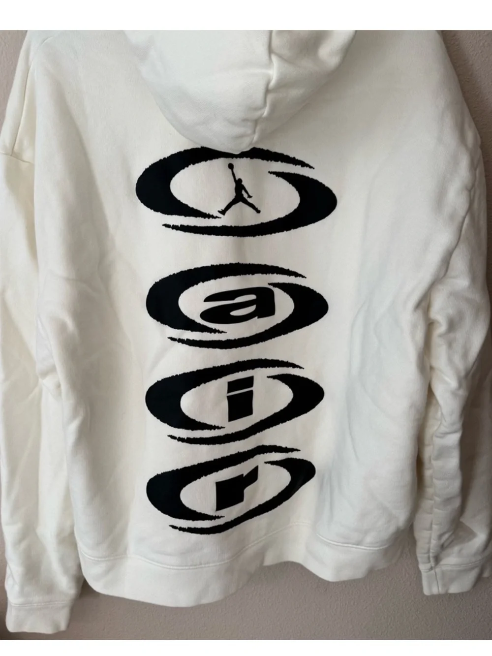 Jordan Cactus Jack Cream Hoodie with Small Black Logo